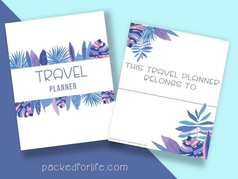 Printable Travel Planner covers. 