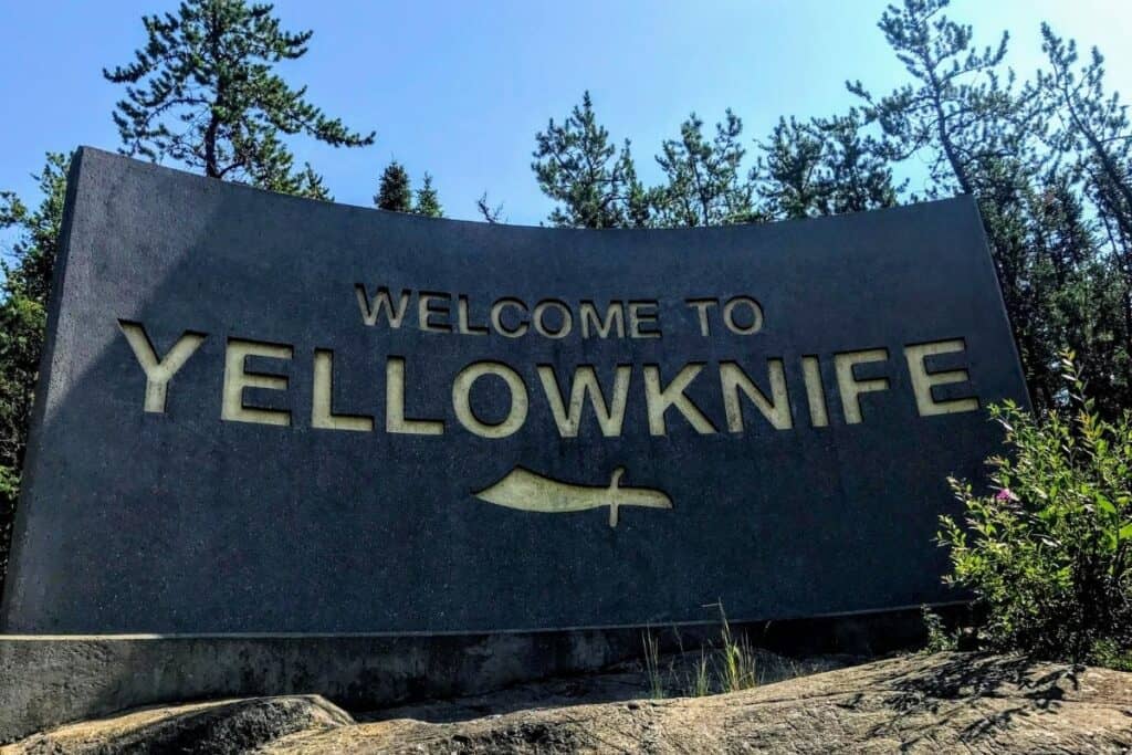 Welcome Sign Yellowknife, NT