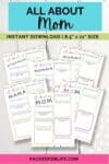 Sweet All About Mom Questions &amp; All About Mom Printables | Packed for Life