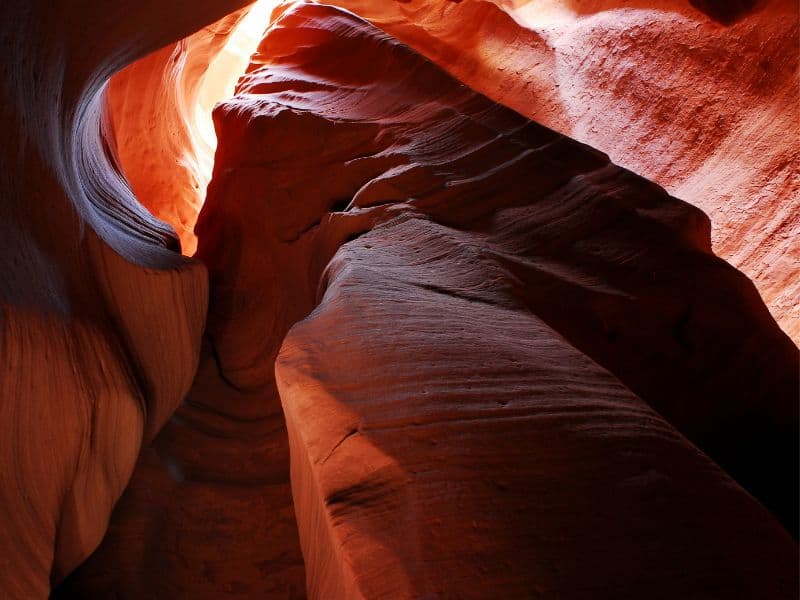 Sandstone in light and shadow Canyon X, USA