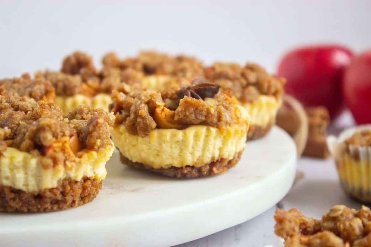 Apple Crisp Cheesecake Bites