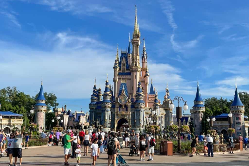 Cinderella's castle, Disneyworld Florida in Spring.