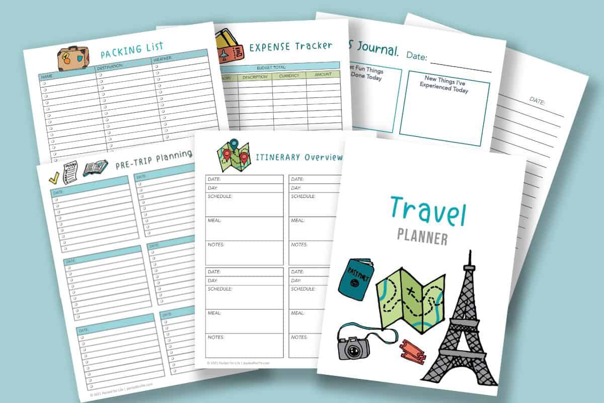 free travel theme printables