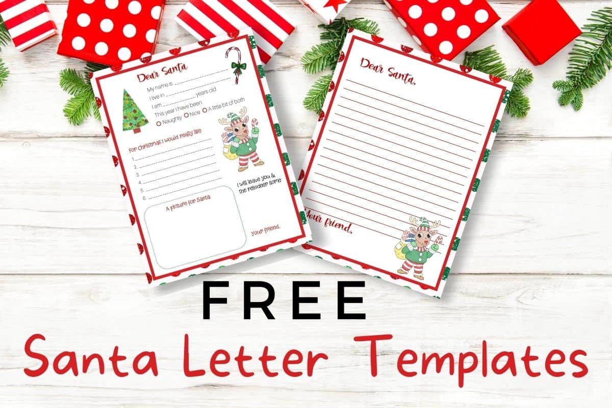 Fill In Blank Free Printable Letter From Santa Template Word