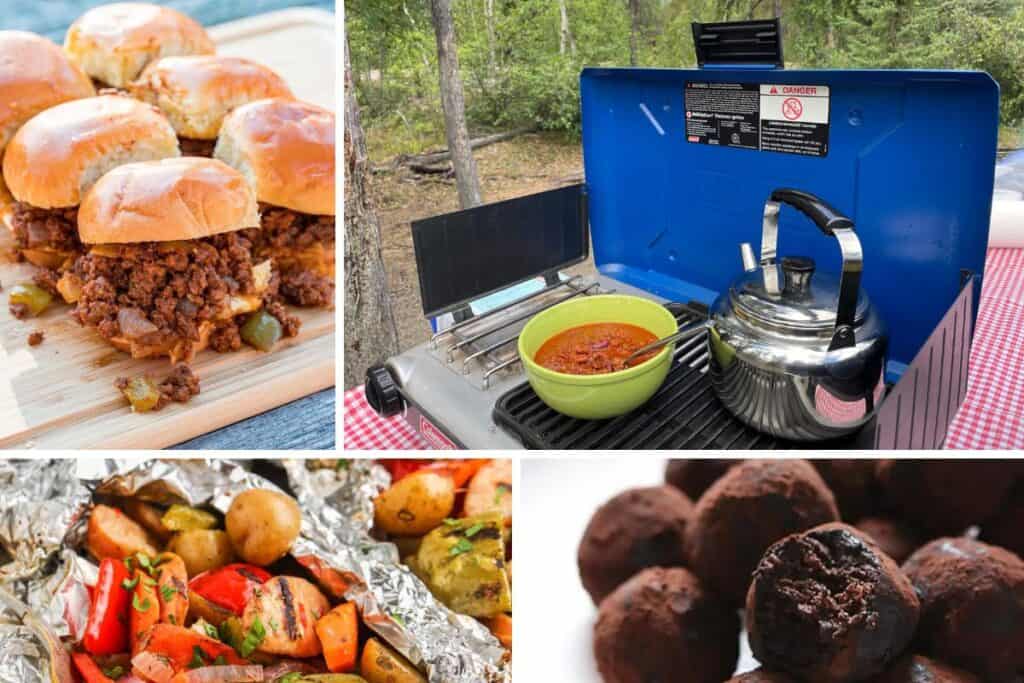Make ahead camping meals and camp stove.