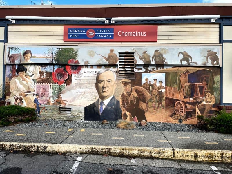 Mural at the post office in Chemainus, BC Canada.