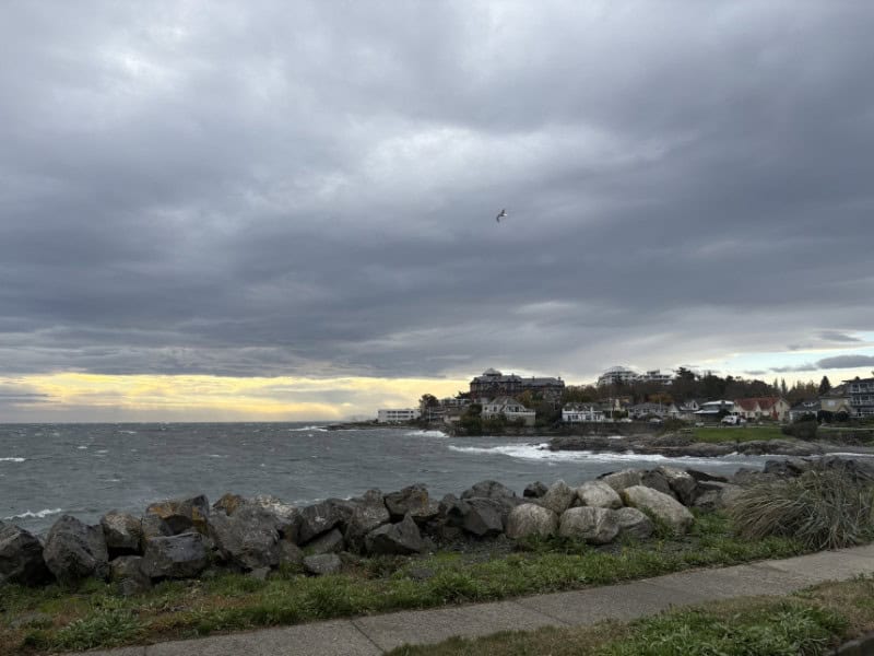 Rainy day at Oak Bay Marina in Victoria BC.