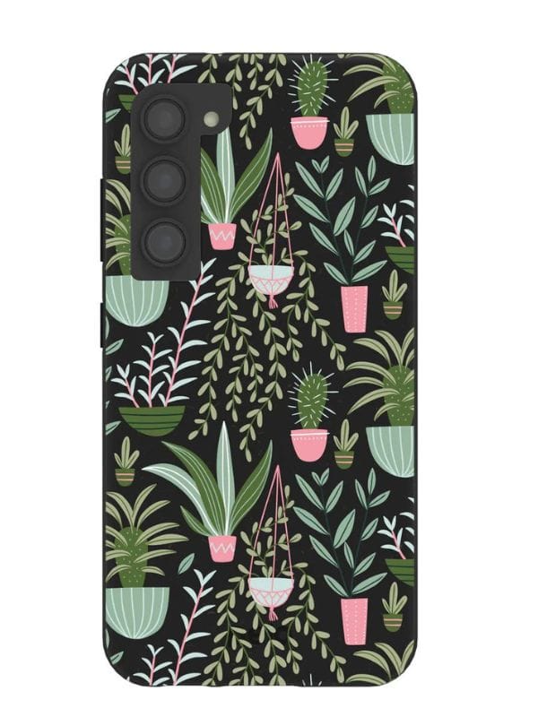 Indoor garden themed sustainable cell phone case by Pela.