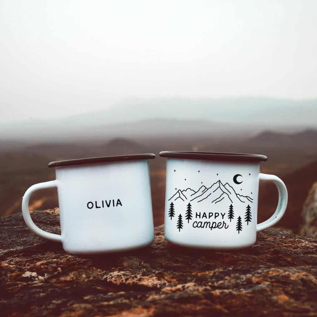 personalized happy camper mug