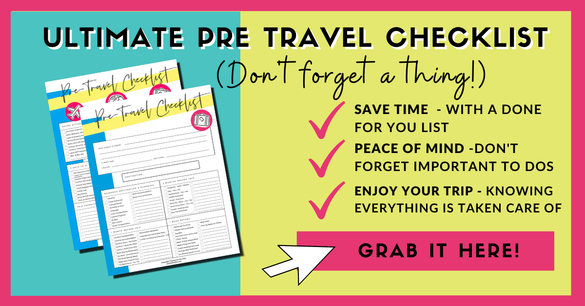 1 month travel checklist