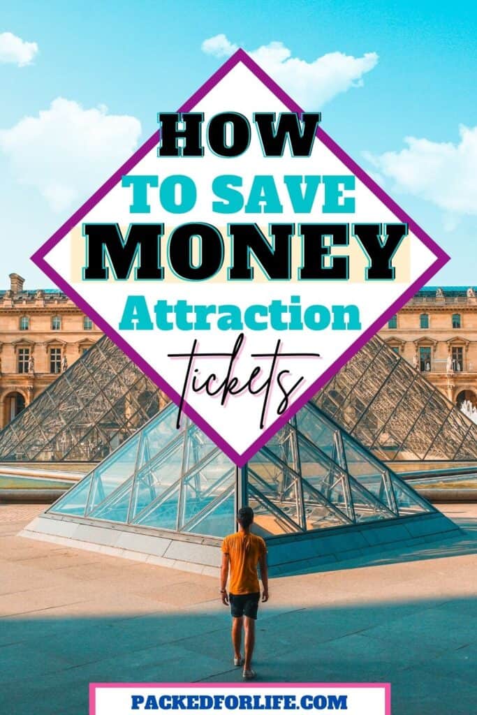 How to Save Money on Attraction Tickets. The glass pyramids at entrance to the Louvre. Paris.