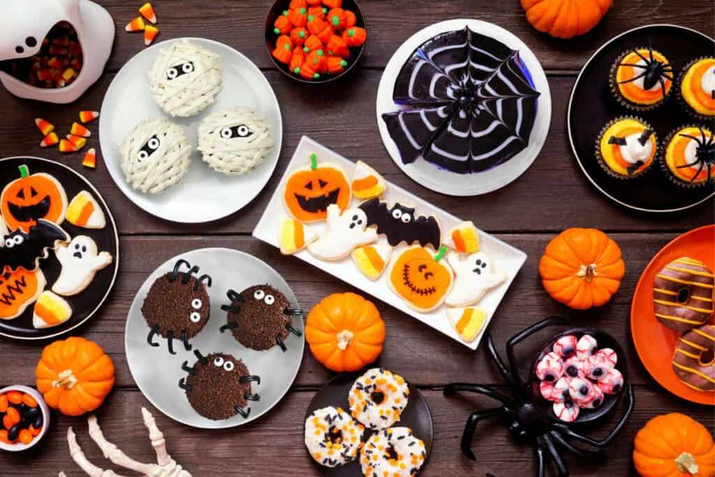 Spooky Halloween treat table