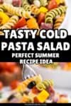 A family favorite summer family recipe idea for BBQs, picnics, summer lunches or dinners, or any time. Easy pasta salad recipes cold simple. Simple pasta salad recipes. Cold pasta salad with Italian Dressing
