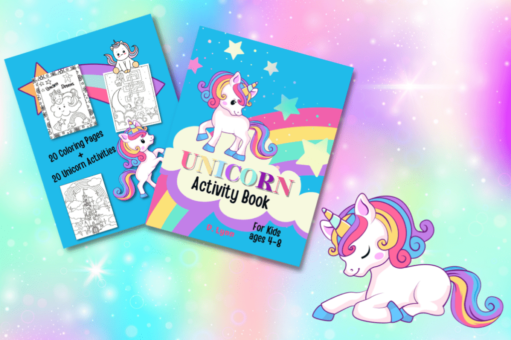 cute unicorn activity sheets for kids printable