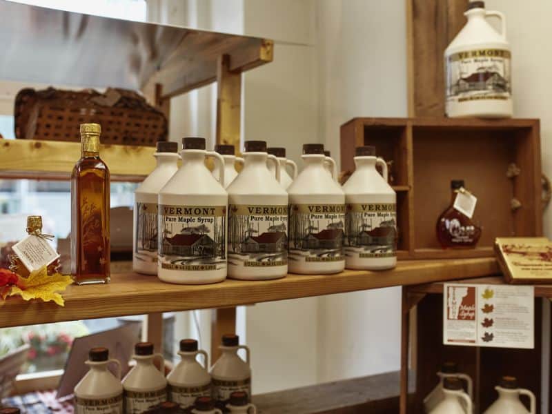 Maple Syrup souvenirs on the shelves